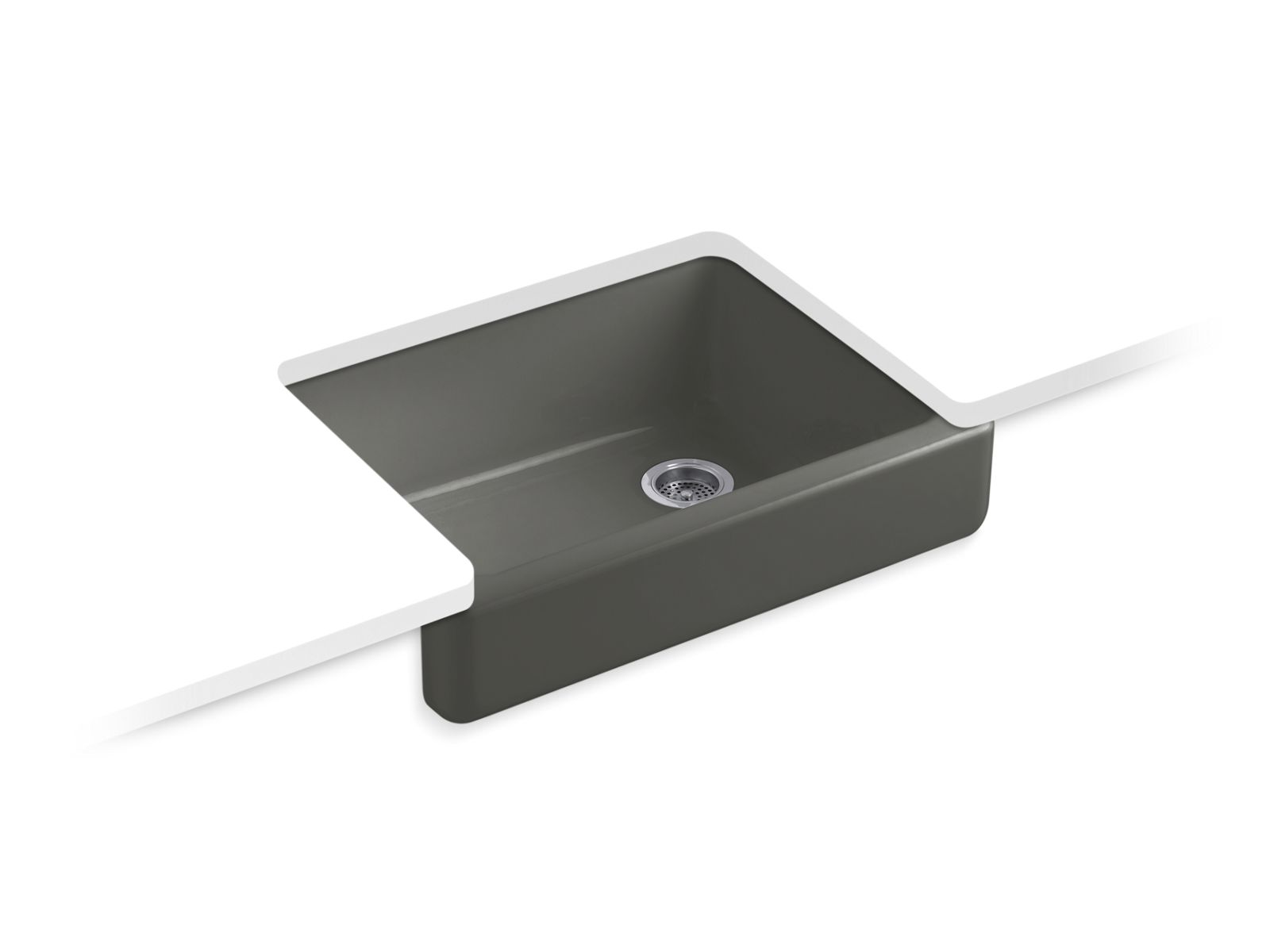 KOHLER K-6486 Whitehaven 29-1/2" undermount single-bowl farmhouse kitchen sink