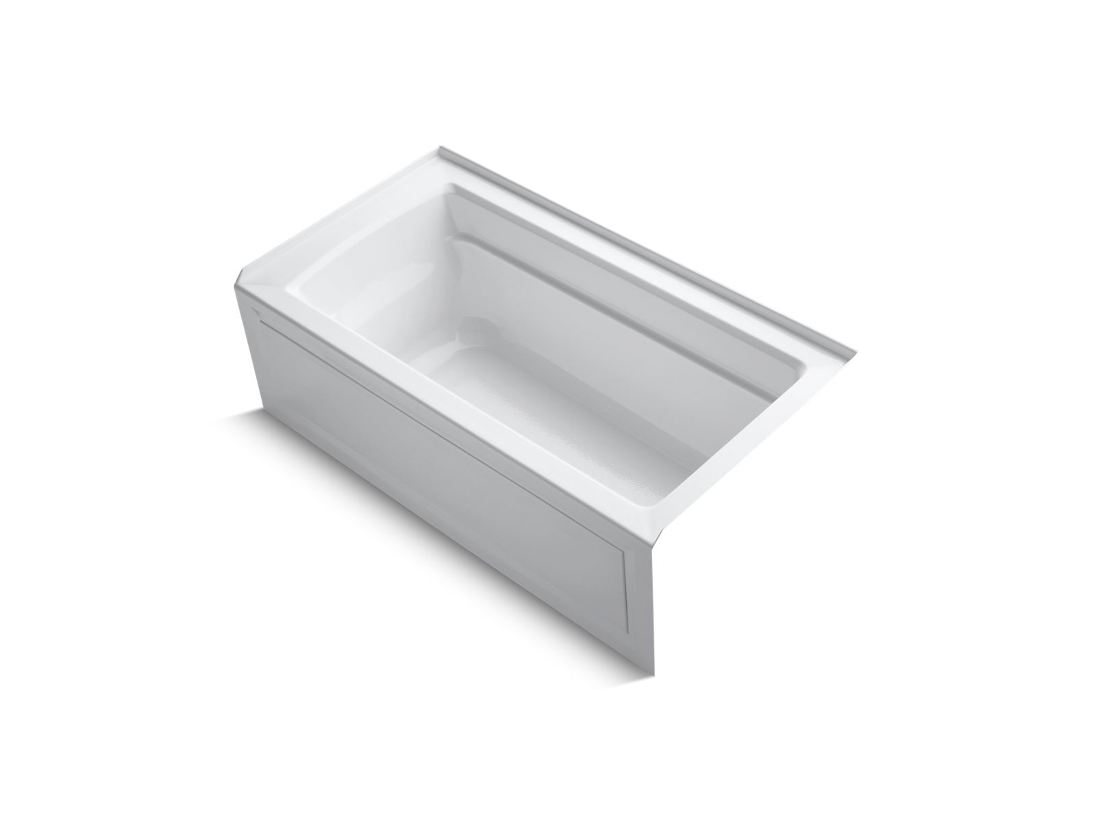 KOHLER K-1123-RAW Archer 60" x 32" alcove bath with Bask heated surface, right drain