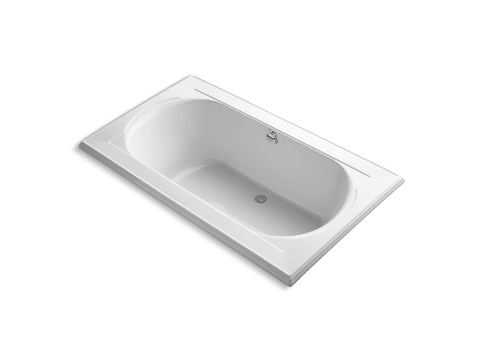 KOHLER K-1417-W1 Memoirs 72" x 42" drop-in bath with Bask heated surface