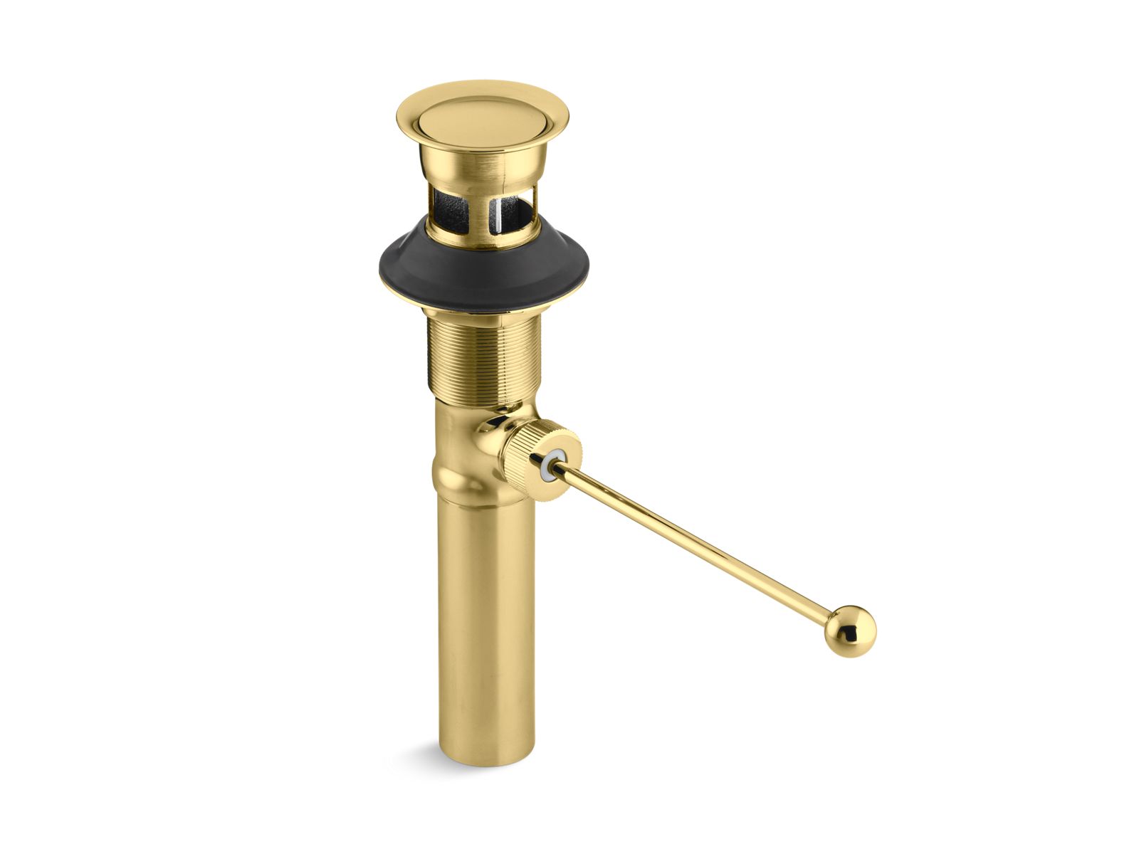 KOHLER K-7114-A Premier pop-up drain, exposed, with overflow