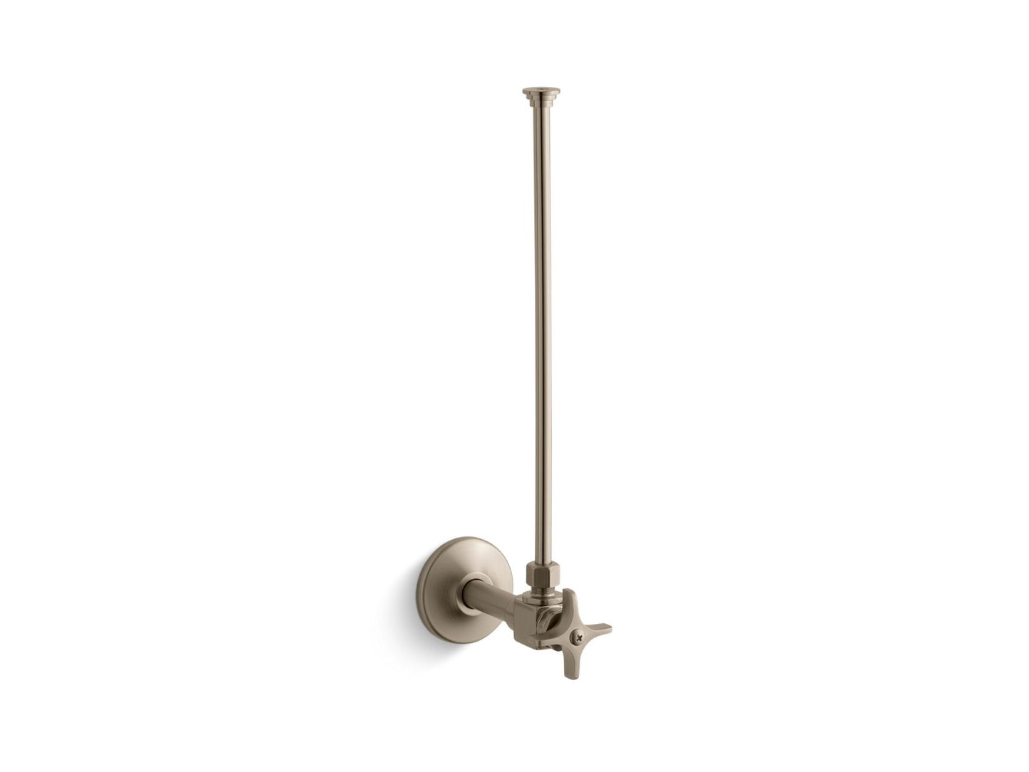 KOHLER 3/8" NPT angle supply with stop and annealed vertical tube