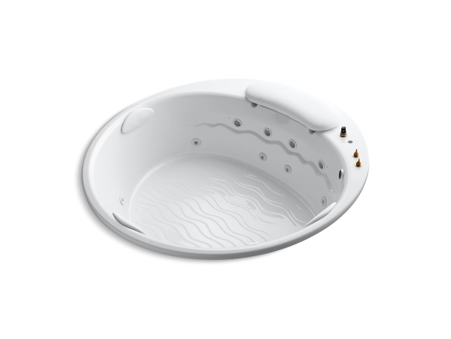KOHLER K-1397-H3 RiverBath 75" x 75" drop-in whirlpool with heater without jet trim