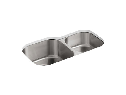 KOHLER K-3356 Undertone 35-1/4 undermount double-bowl kitchen sink