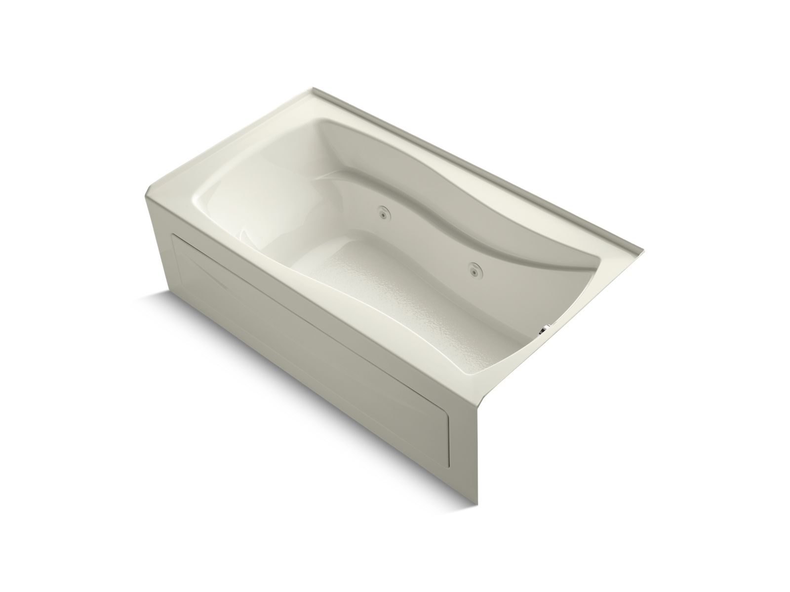 KOHLER K-1224-RAW Mariposa 66" x 36" alcove whirlpool bath with Bask heated surface, right drain
