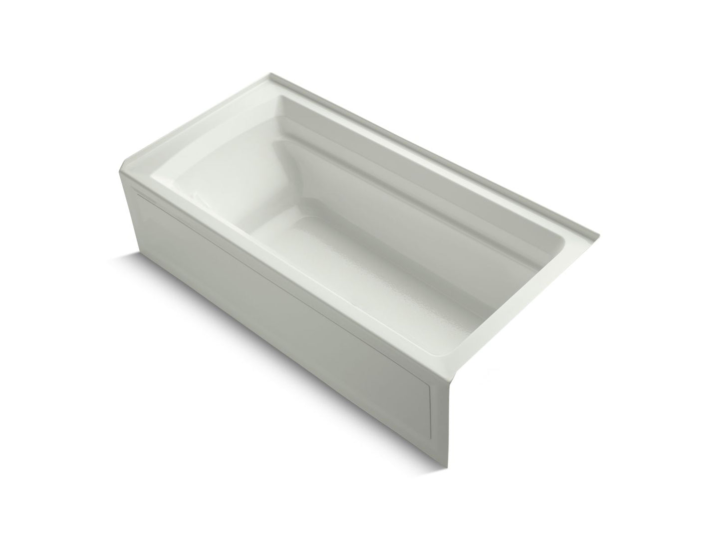 KOHLER K-1125-RAW Archer 72" x 36" alcove bath with Bask heated surface, alcove, right drain