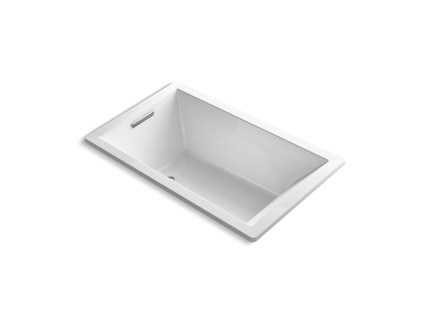 KOHLER K-1849-GHW Underscore 60" x 36" drop-in Heated BubbleMassage air bath with Bask heated surface