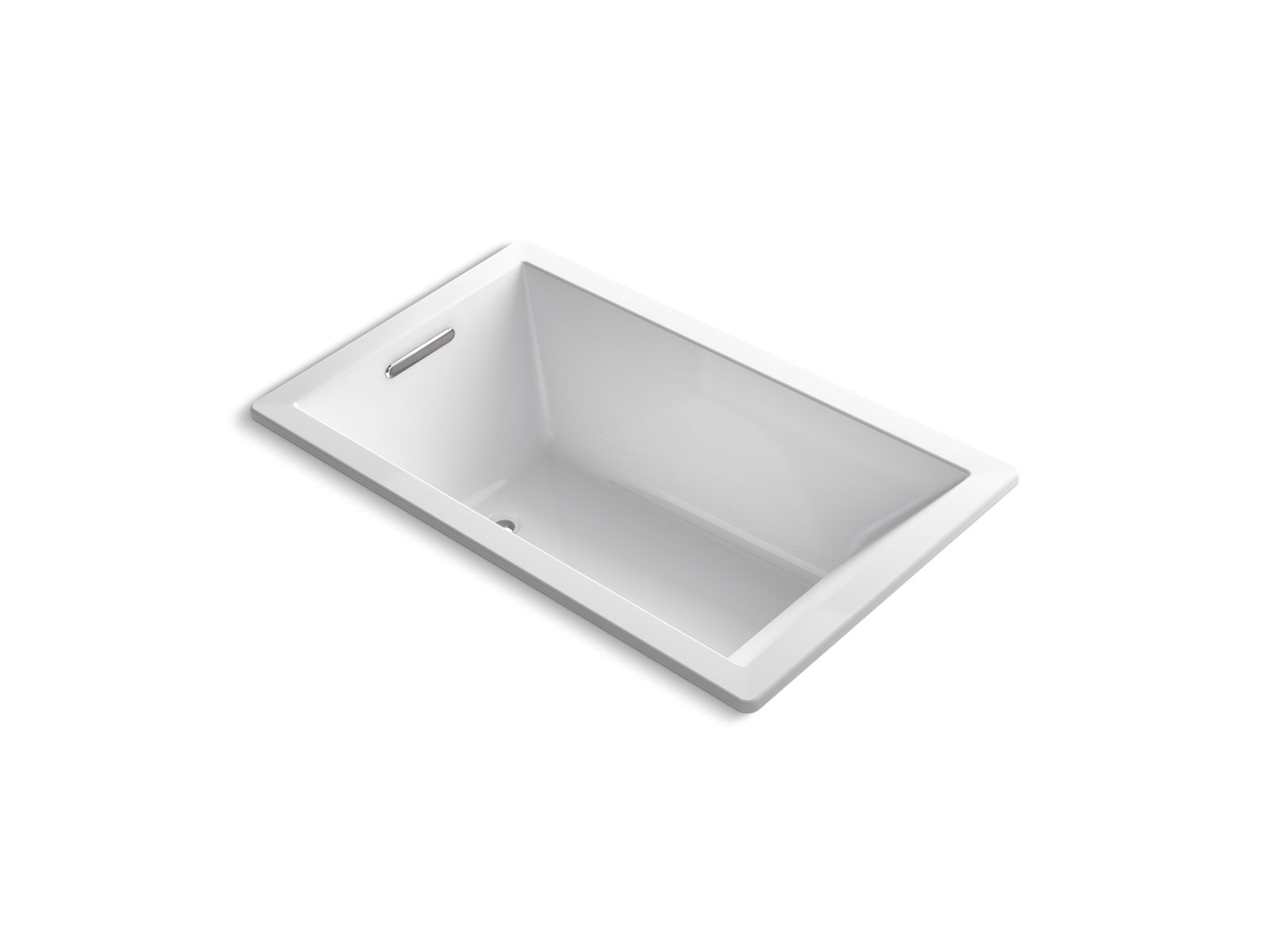 KOHLER K-1849-GHW Underscore 60" x 36" drop-in Heated BubbleMassage air bath with Bask heated surface