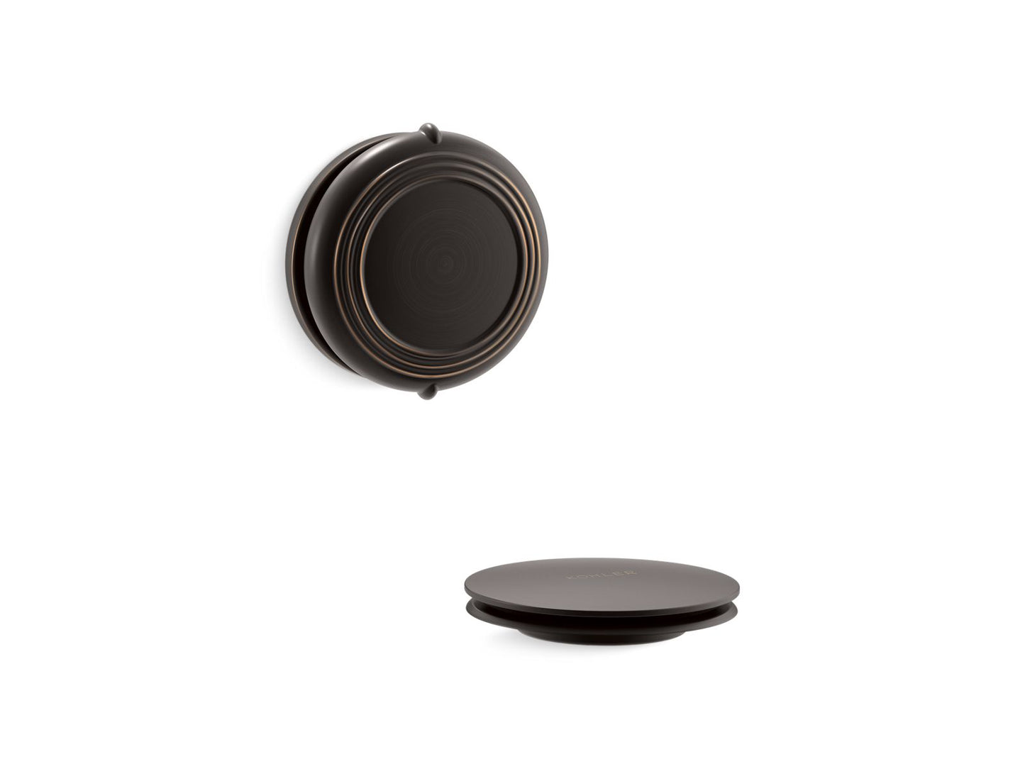 KOHLER K-T37393 PureFlo Traditional rotary-turn bath drain trim
