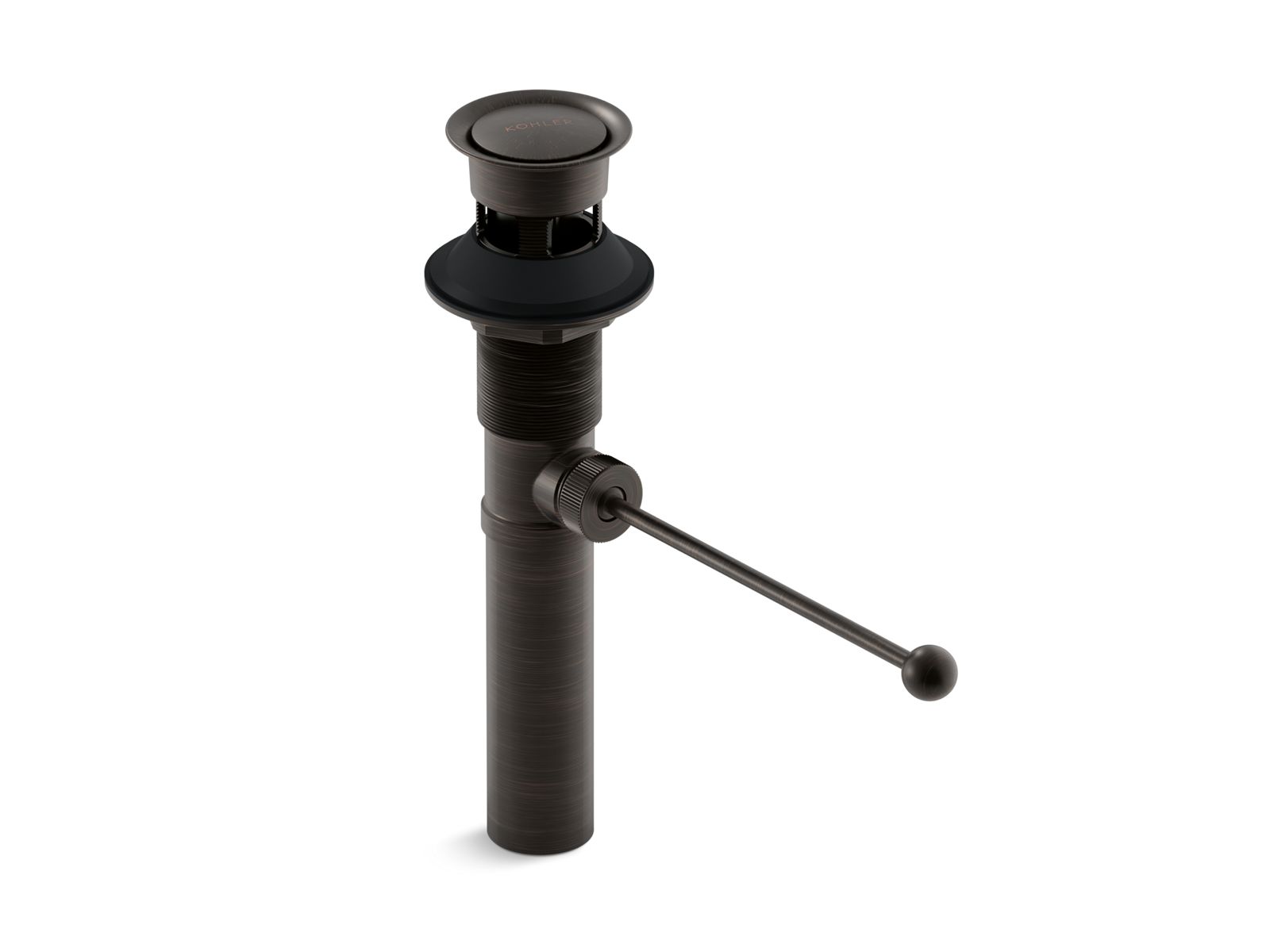 KOHLER K-7114-A Premier pop-up drain, exposed, with overflow