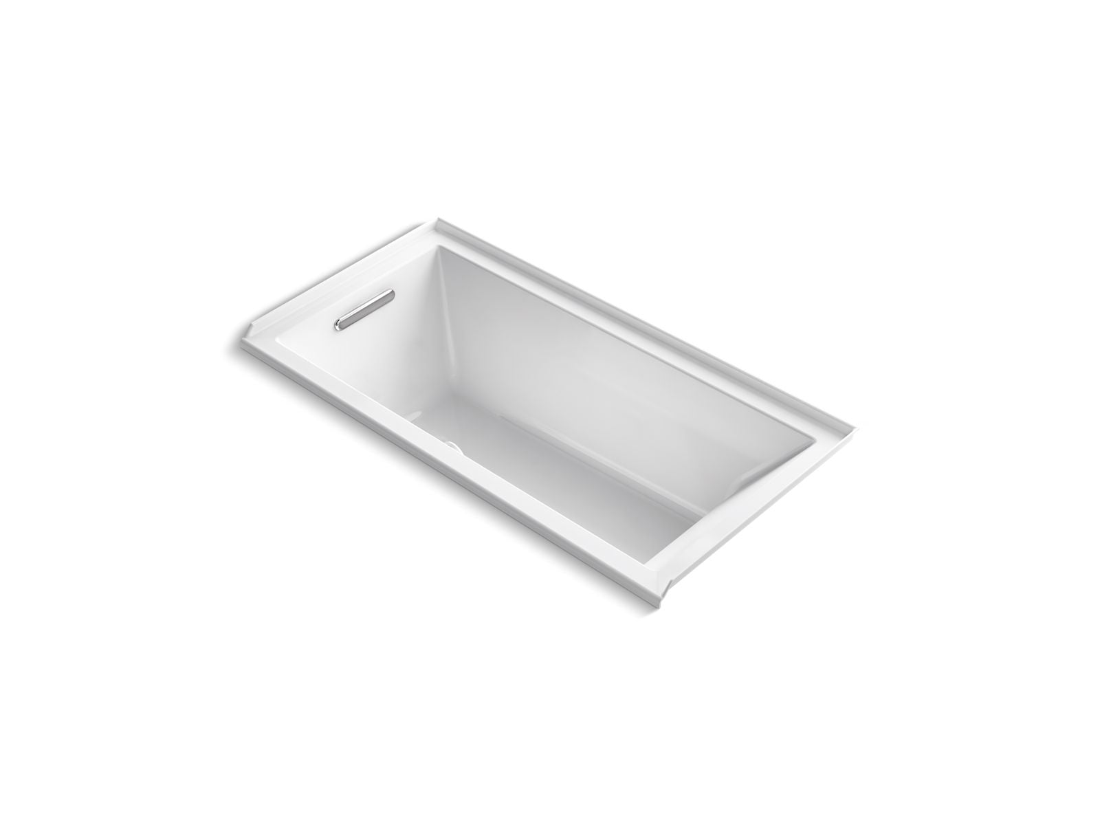 KOHLER K-1121-LW Underscore 60" x 30" alcove bath with Bask heated surface, left drain
