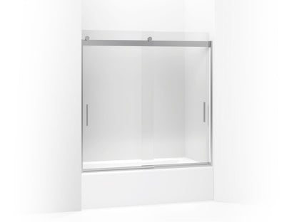 KOHLER K-706002-L Levity Sliding bath door, 59-3/4" H x 56-5/8 - 59-5/8" W, with 1/4" thick Crystal Clear glass
