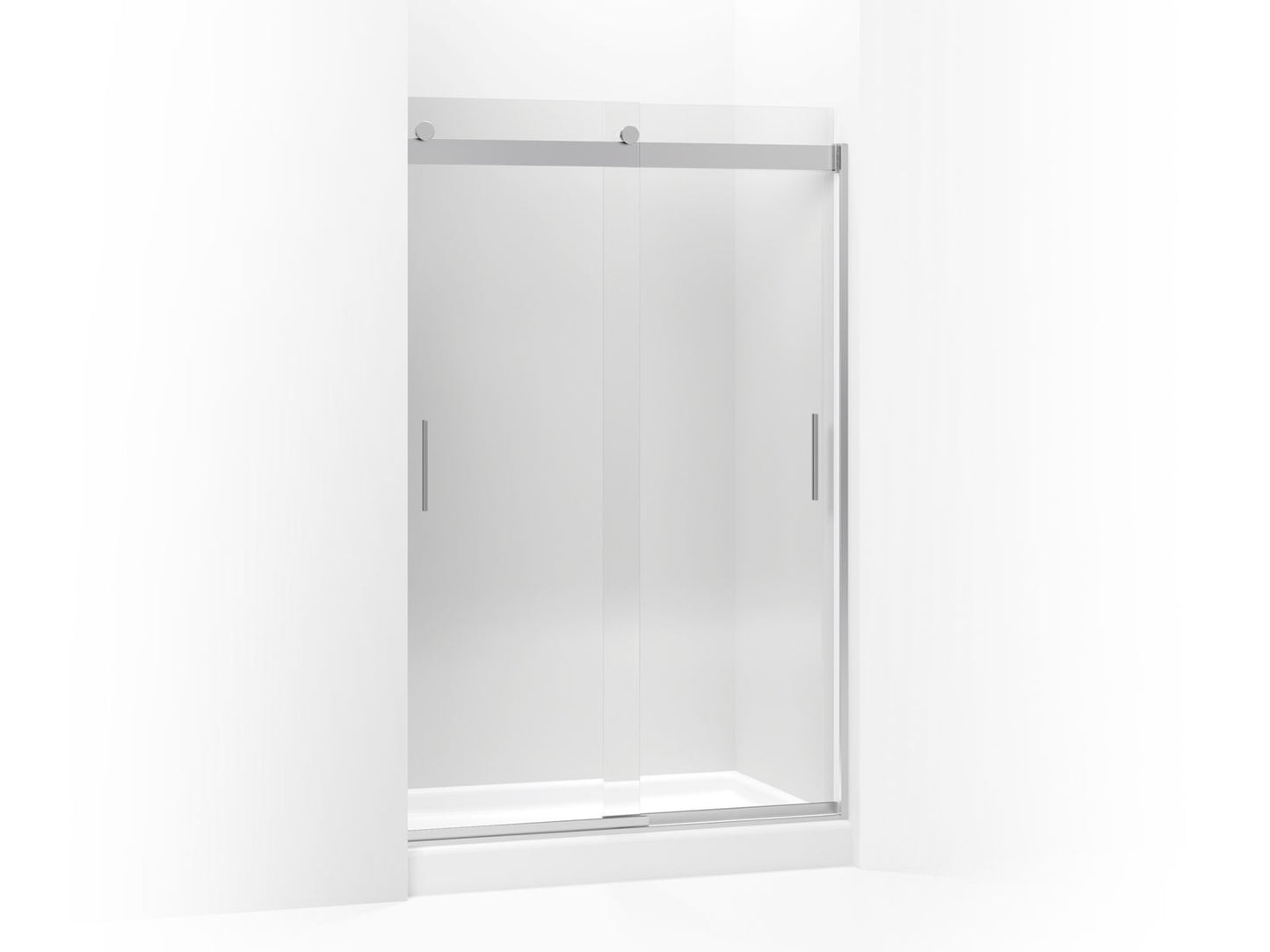 KOHLER K-706008-L Levity Sliding shower door, 74" H x 43-5/8 - 47-5/8" W, with 1/4" thick Crystal Clear glass