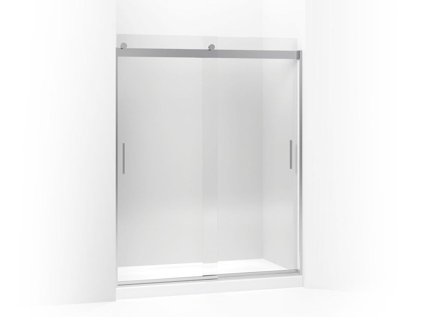 KOHLER K-706009-L Levity Sliding shower door, 74" H x 56-5/8 - 59-5/8" W, with 1/4" thick Crystal Clear glass