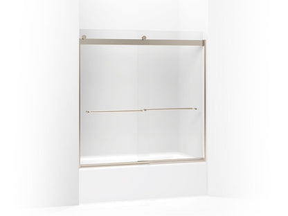KOHLER K-706006-D3 Levity Sliding bath door, 59-3/4" H x 56-5/8 - 59-5/8" W, with 1/4" thick Frosted glass