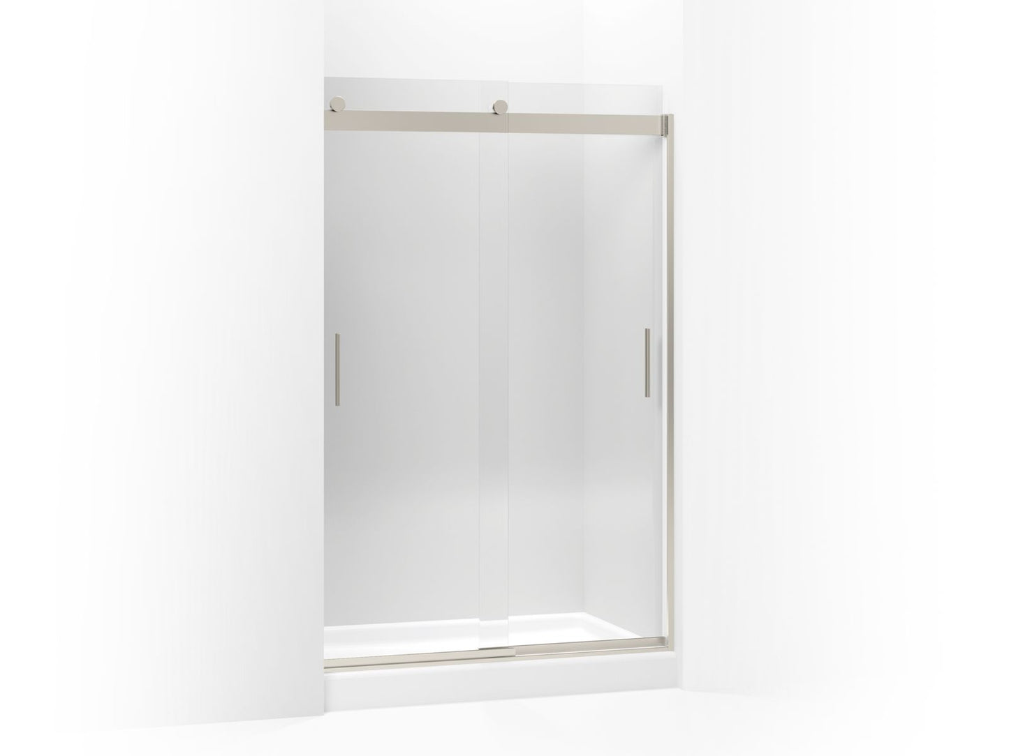 KOHLER K-706008-L Levity Sliding shower door, 74" H x 43-5/8 - 47-5/8" W, with 1/4" thick Crystal Clear glass