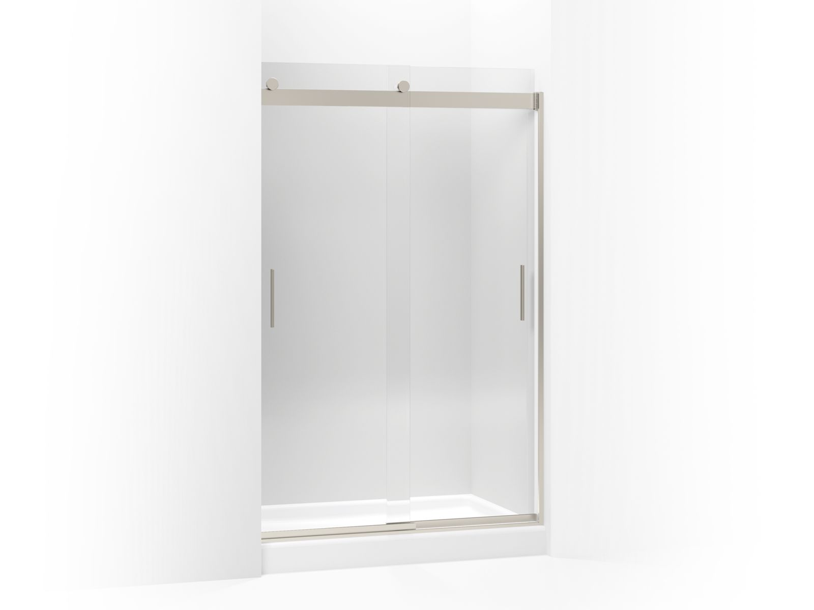 KOHLER K-706008-L Levity Sliding shower door, 74" H x 43-5/8 - 47-5/8" W, with 1/4" thick Crystal Clear glass