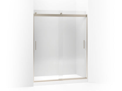 KOHLER K-706009-L Levity Sliding shower door, 74" H x 56-5/8 - 59-5/8" W, with 1/4" thick Crystal Clear glass