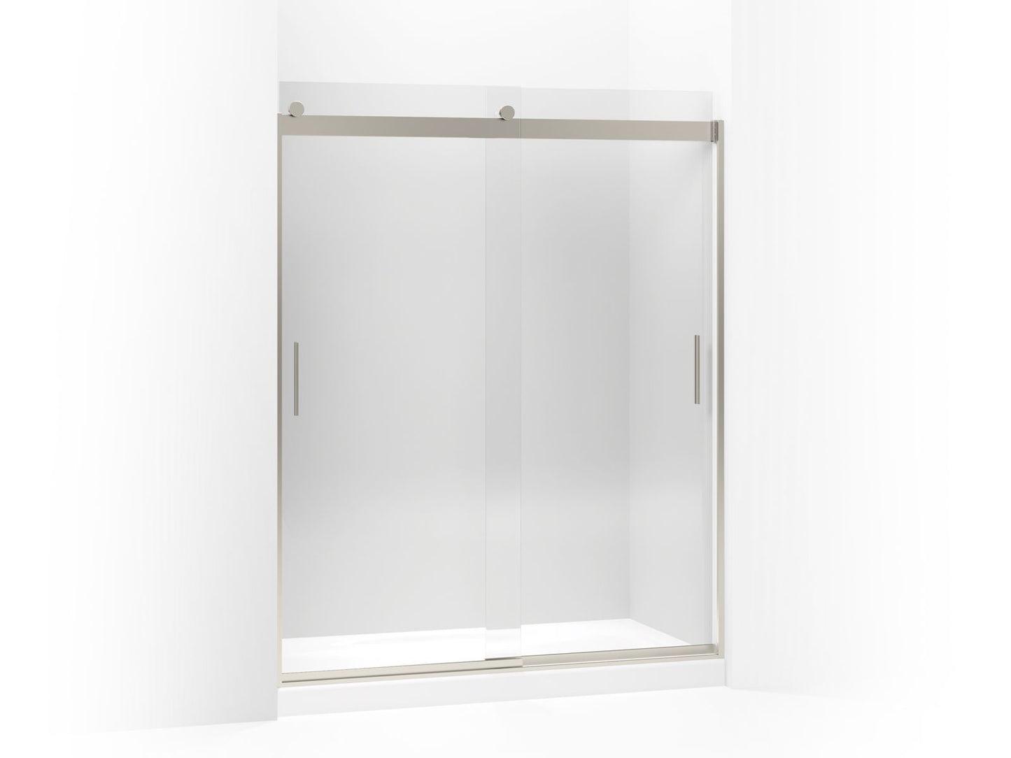 KOHLER K-706009-L Levity Sliding shower door, 74" H x 56-5/8 - 59-5/8" W, with 1/4" thick Crystal Clear glass