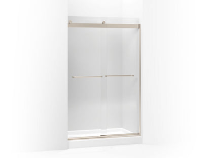 KOHLER K-706014-L Levity Sliding shower door, 74" H x 44-5/8 - 47-5/8" W, with 1/4" thick Crystal Clear glass