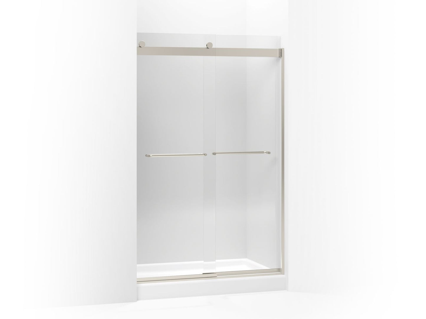 KOHLER K-706014-L Levity Sliding shower door, 74" H x 44-5/8 - 47-5/8" W, with 1/4" thick Crystal Clear glass