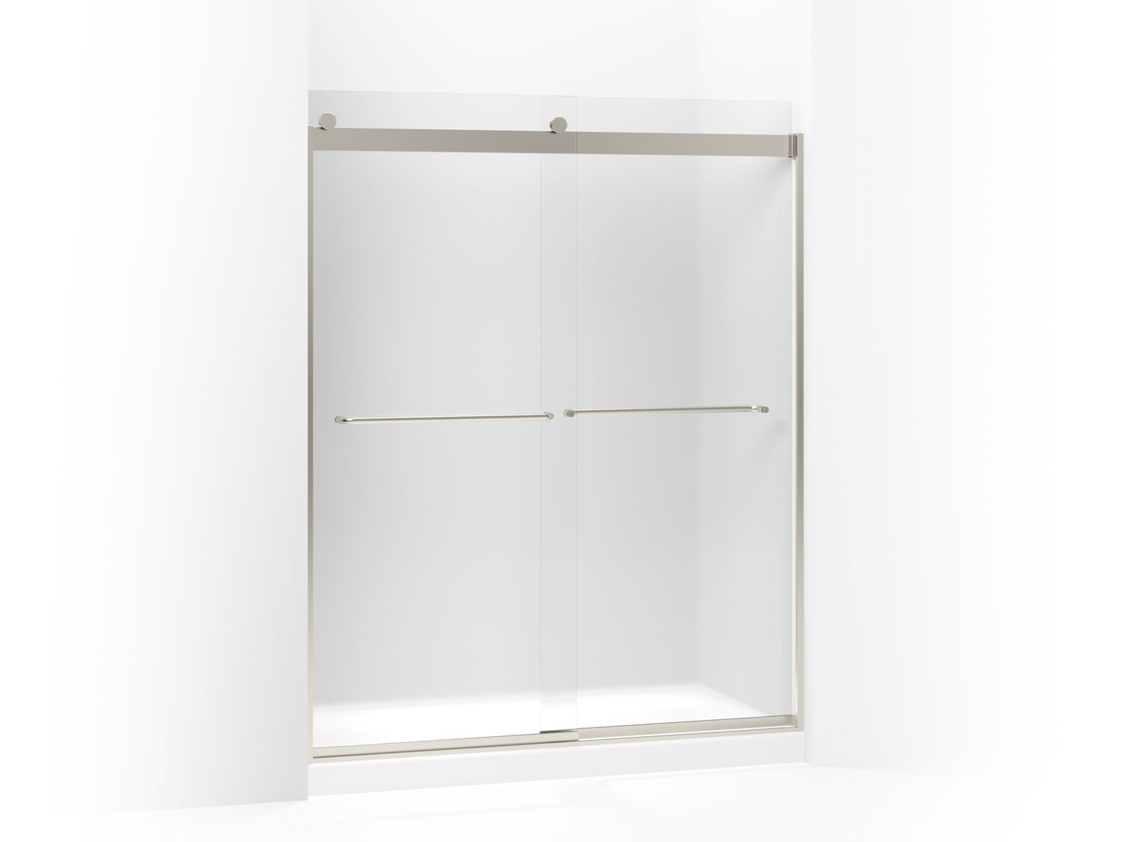 KOHLER K-706015-D3 Levity Sliding shower door, 74" H x 56-5/8 - 59-5/8" W, with 1/4" thick Frosted glass