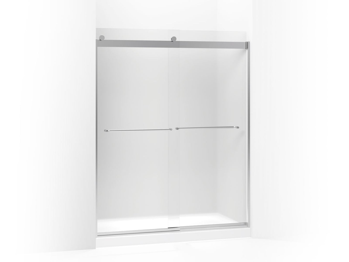 KOHLER K-706015-D3 Levity Sliding shower door, 74" H x 56-5/8 - 59-5/8" W, with 1/4" thick Frosted glass