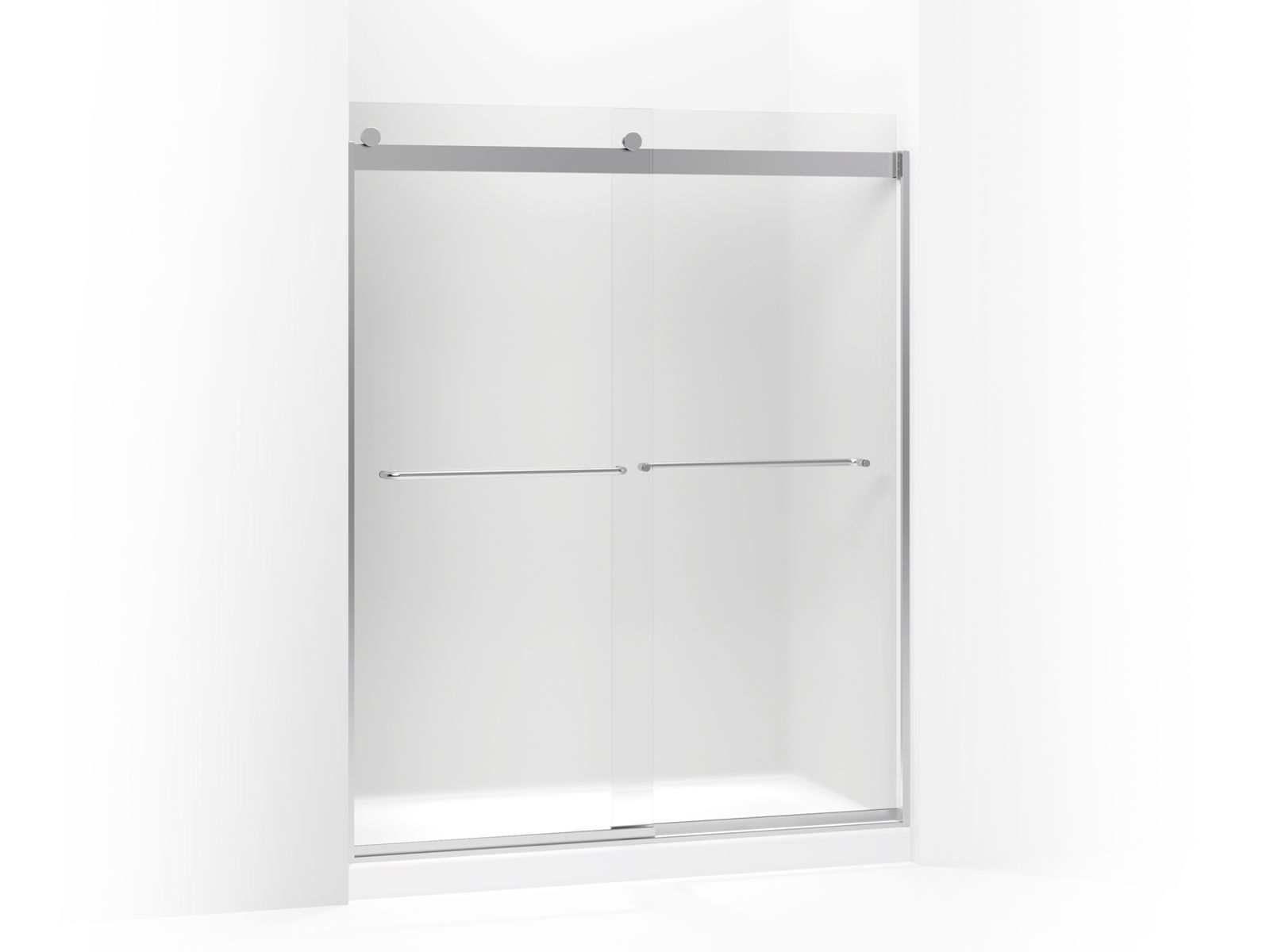 KOHLER K-706015-D3 Levity Sliding shower door, 74" H x 56-5/8 - 59-5/8" W, with 1/4" thick Frosted glass