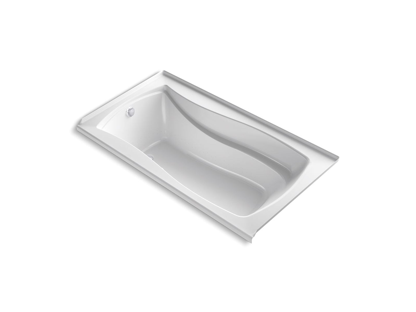 KOHLER K-1224-GHLW Mariposa 66" x 36" alcove Heated BubbleMassage air bath with Bask heated surface, left drain