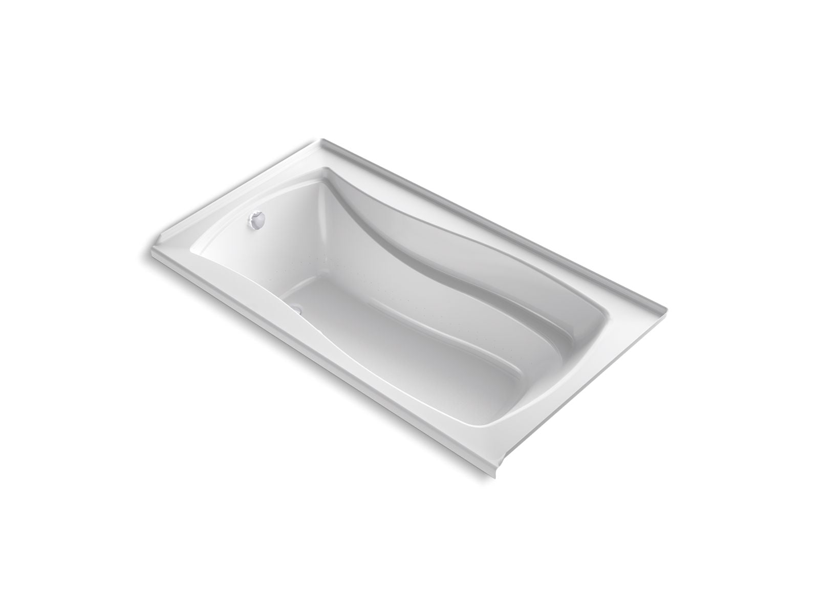 KOHLER K-1224-GHLW Mariposa 66" x 36" alcove Heated BubbleMassage air bath with Bask heated surface, left drain