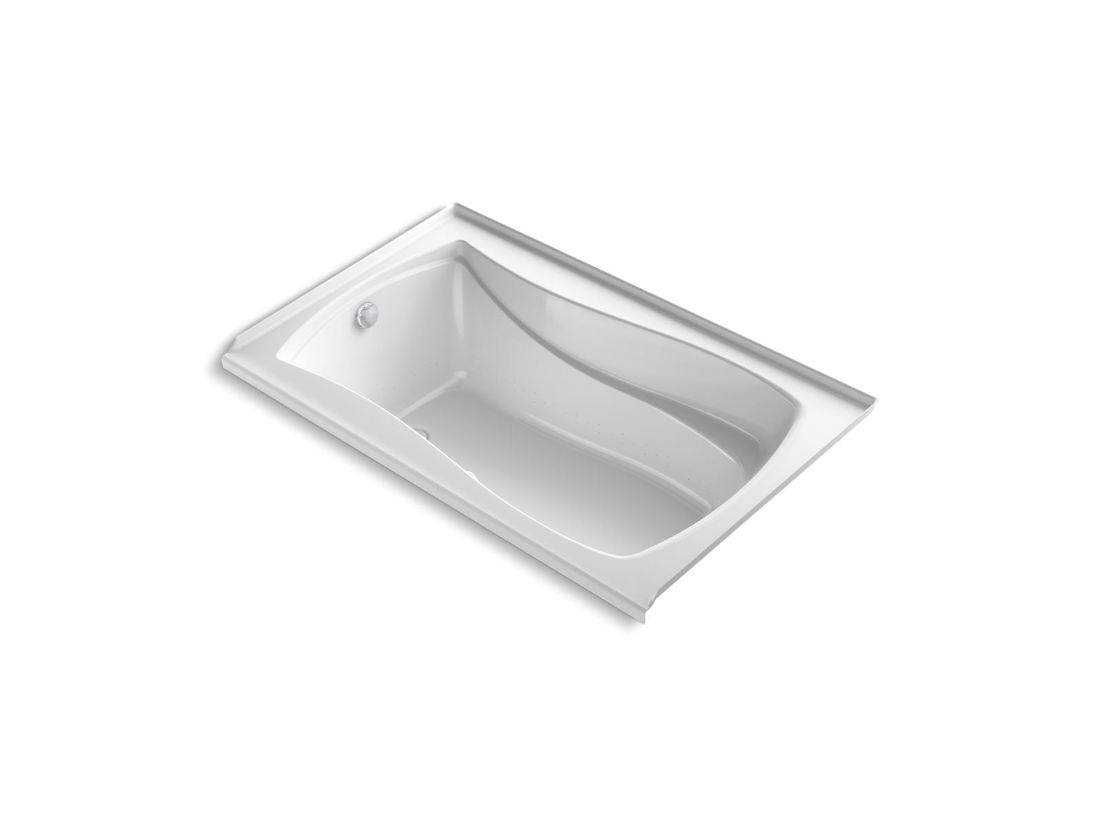 KOHLER K-1239-GHLAW Mariposa 60" x 36" alcove Heated BubbleMassage air bath with Bask heated surface, left drain
