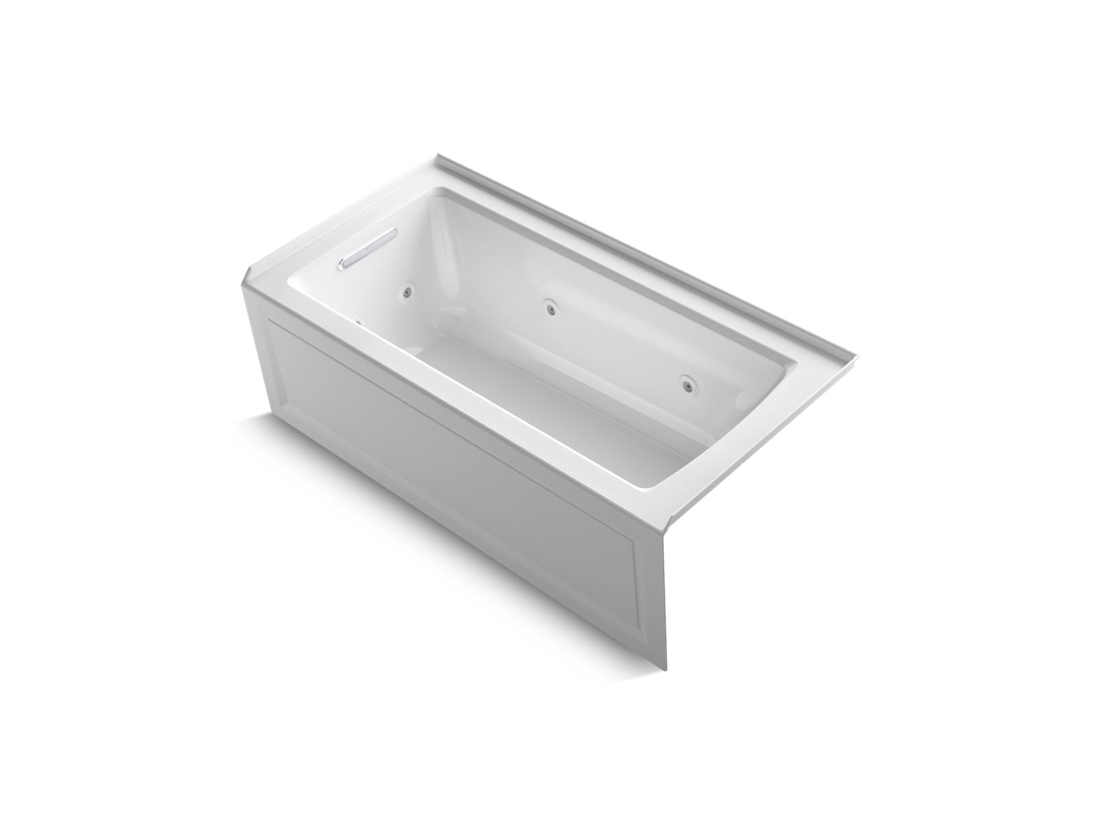 KOHLER K-1947-LA Archer 60" x 30" alcove whirlpool bath, left drain