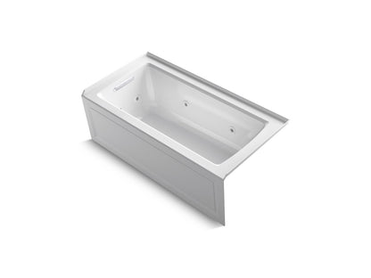 KOHLER K-1947-LA Archer 60" x 30" alcove whirlpool bath, left drain