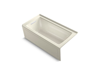 KOHLER K-1946-LAW Archer 60" x 30" alcove bath with Bask heated surface, alcove left drain