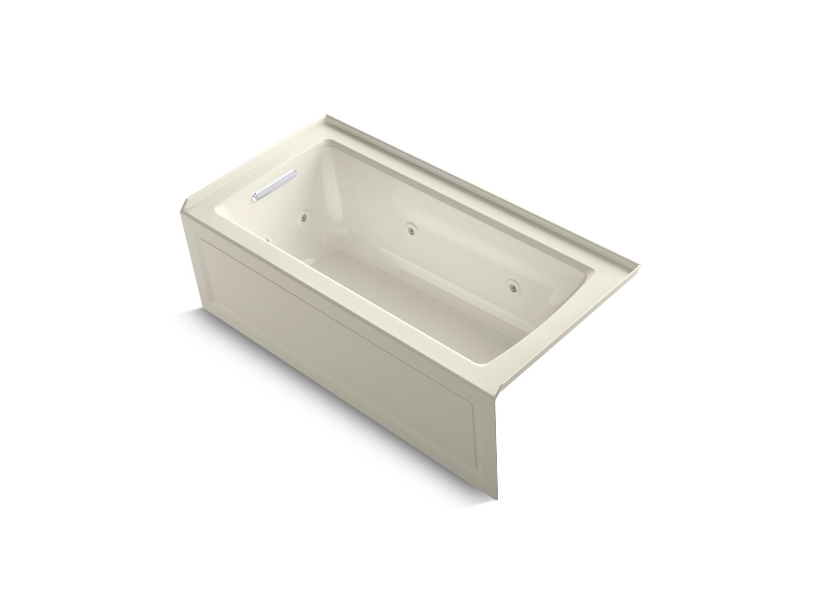 KOHLER K-1947-LA Archer 60" x 30" alcove whirlpool bath, left drain