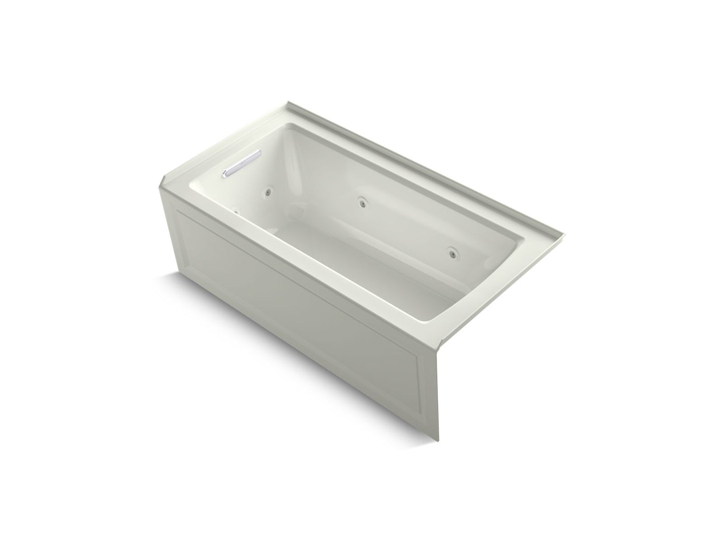 KOHLER K-1947-LA Archer 60" x 30" alcove whirlpool bath, left drain