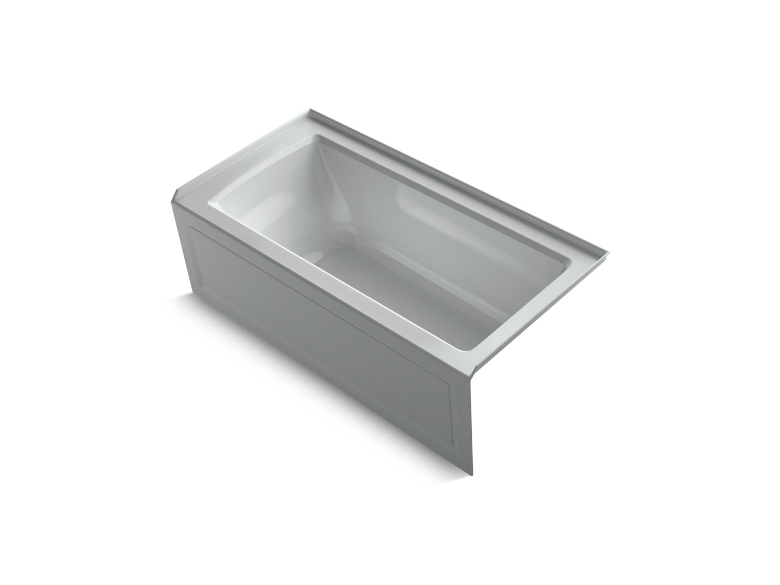 KOHLER K-1946-RAW Archer 60" x 30" alcove bath with Bask heated surface, right drain