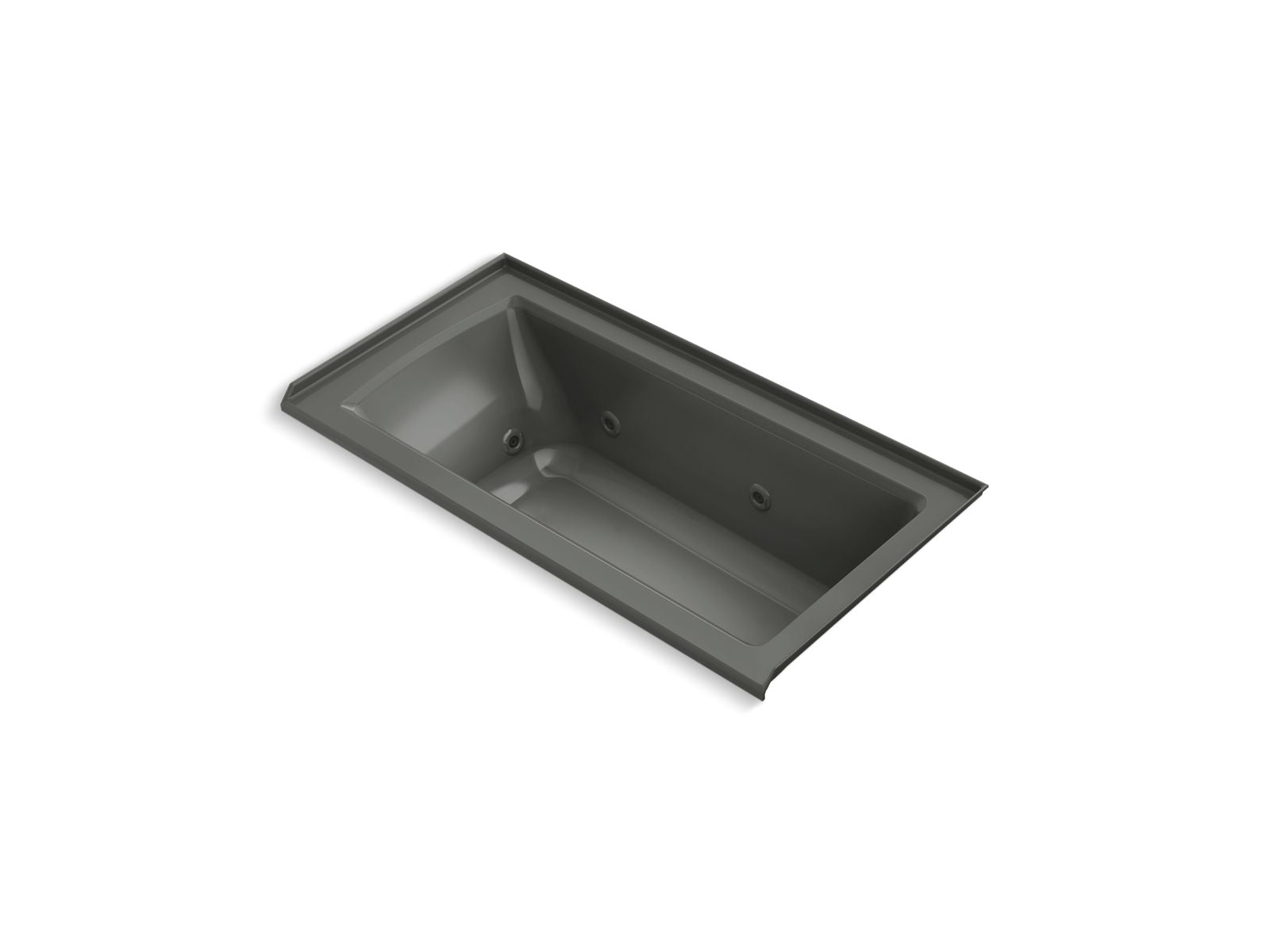 KOHLER K-1947-RH Archer 60" x 30" alcove heated whirlpool bath, right drain
