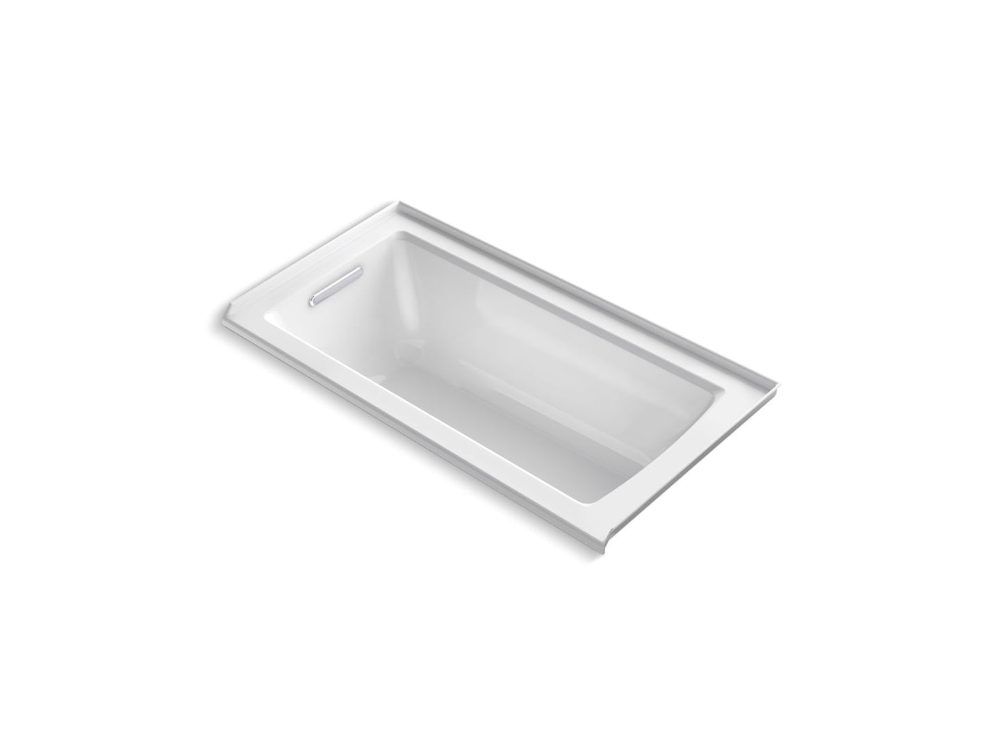KOHLER K-1946-LW Archer 60" x 30" alcove bath with Bask heated surface, left drain