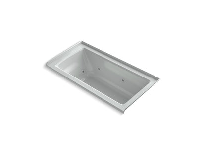 KOHLER K-1947-RH Archer 60" x 30" alcove heated whirlpool bath, right drain