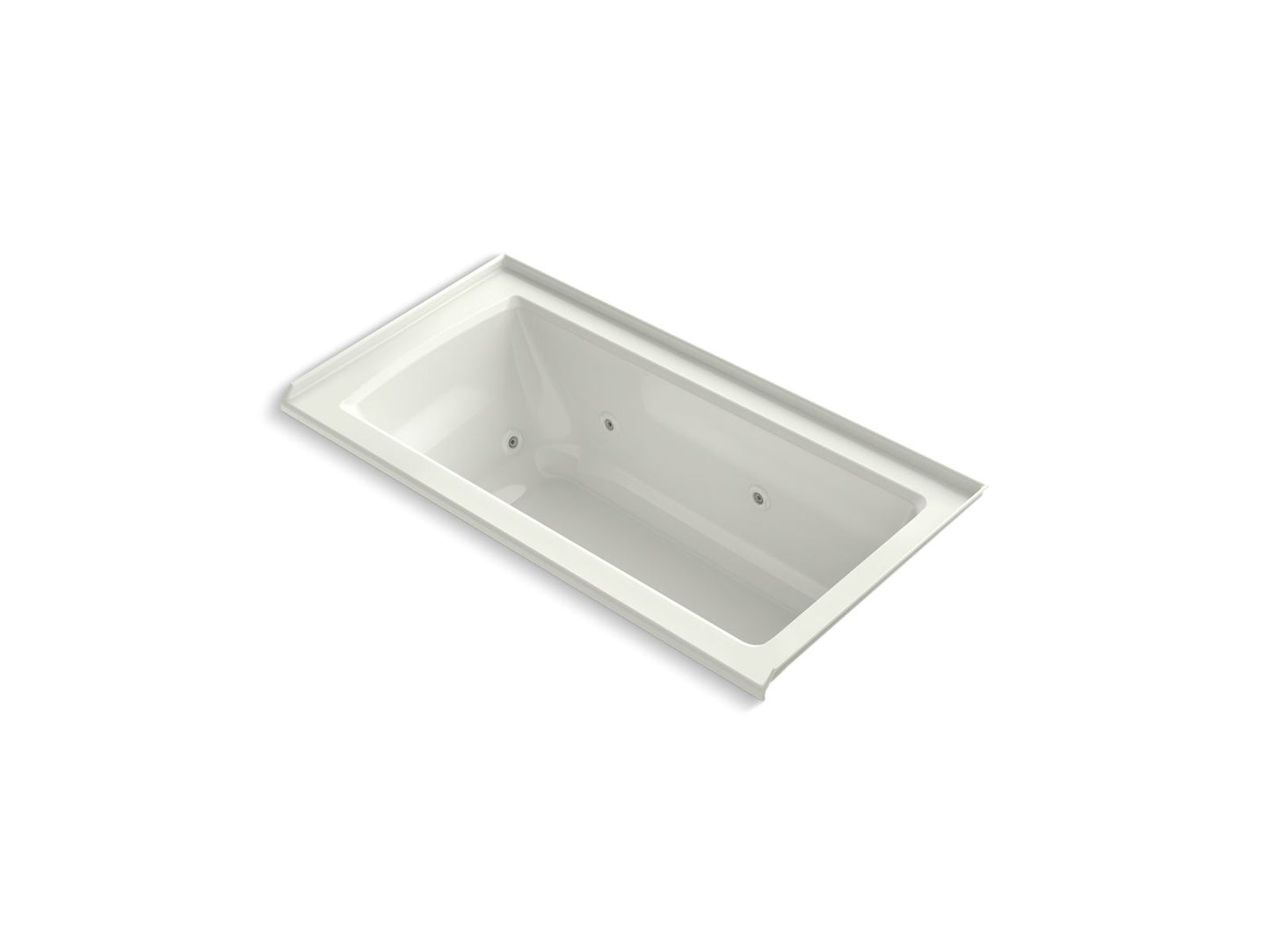 KOHLER K-1947-RH Archer 60" x 30" alcove heated whirlpool bath, right drain