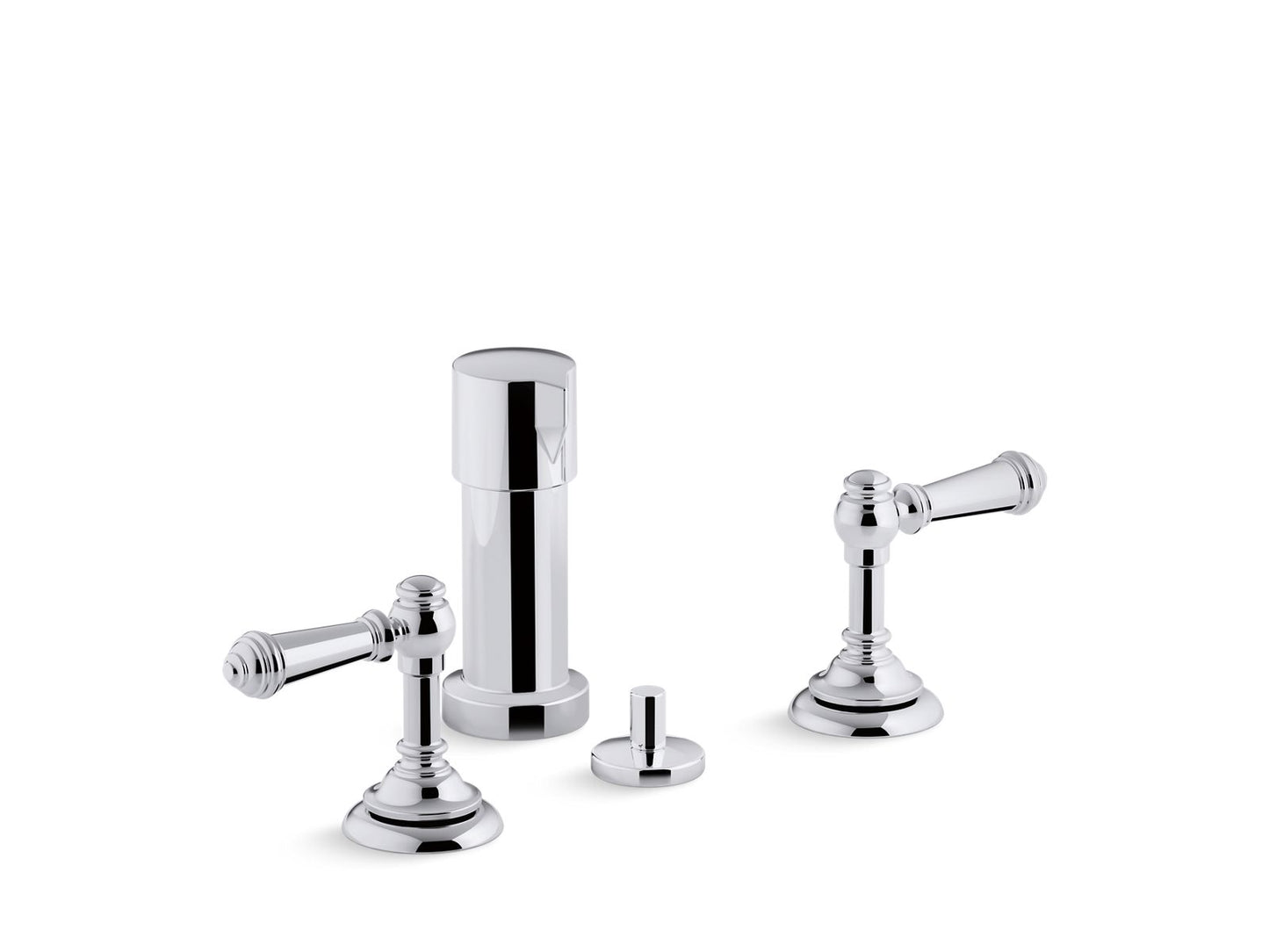 KOHLER K-72765-4 Artifacts Widespread bidet faucet with lever handles