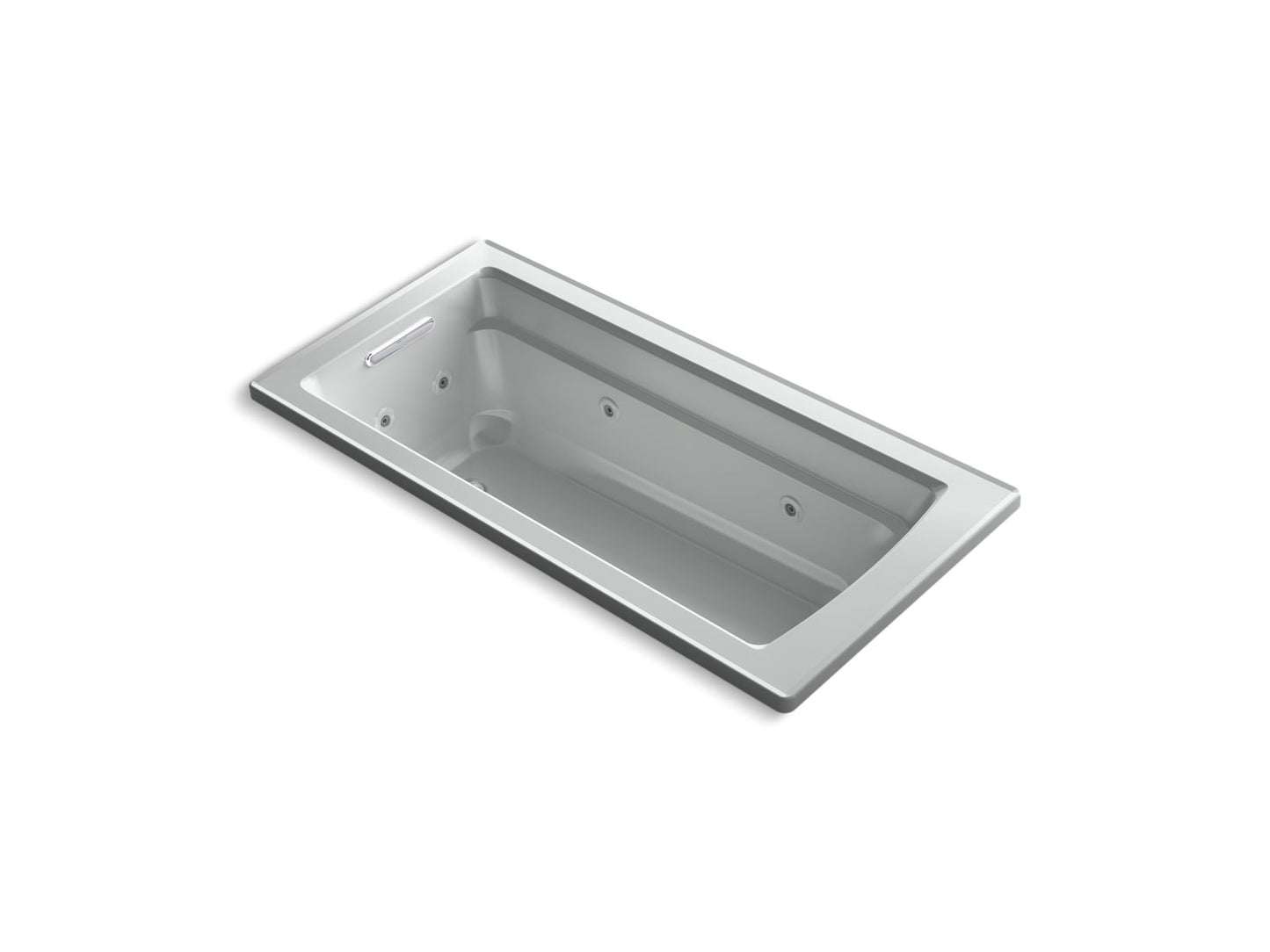 KOHLER K-1949-H Archer 66" x 32" drop-in heated whirlpool bath