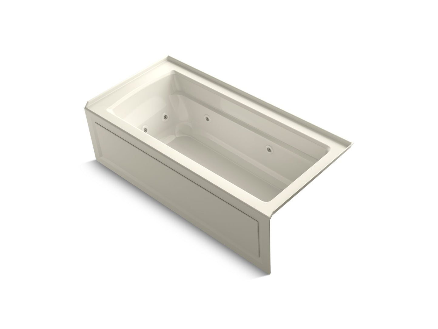 KOHLER K-1949-HRA Archer 66" x 32" alcove heated whirlpool, right drain