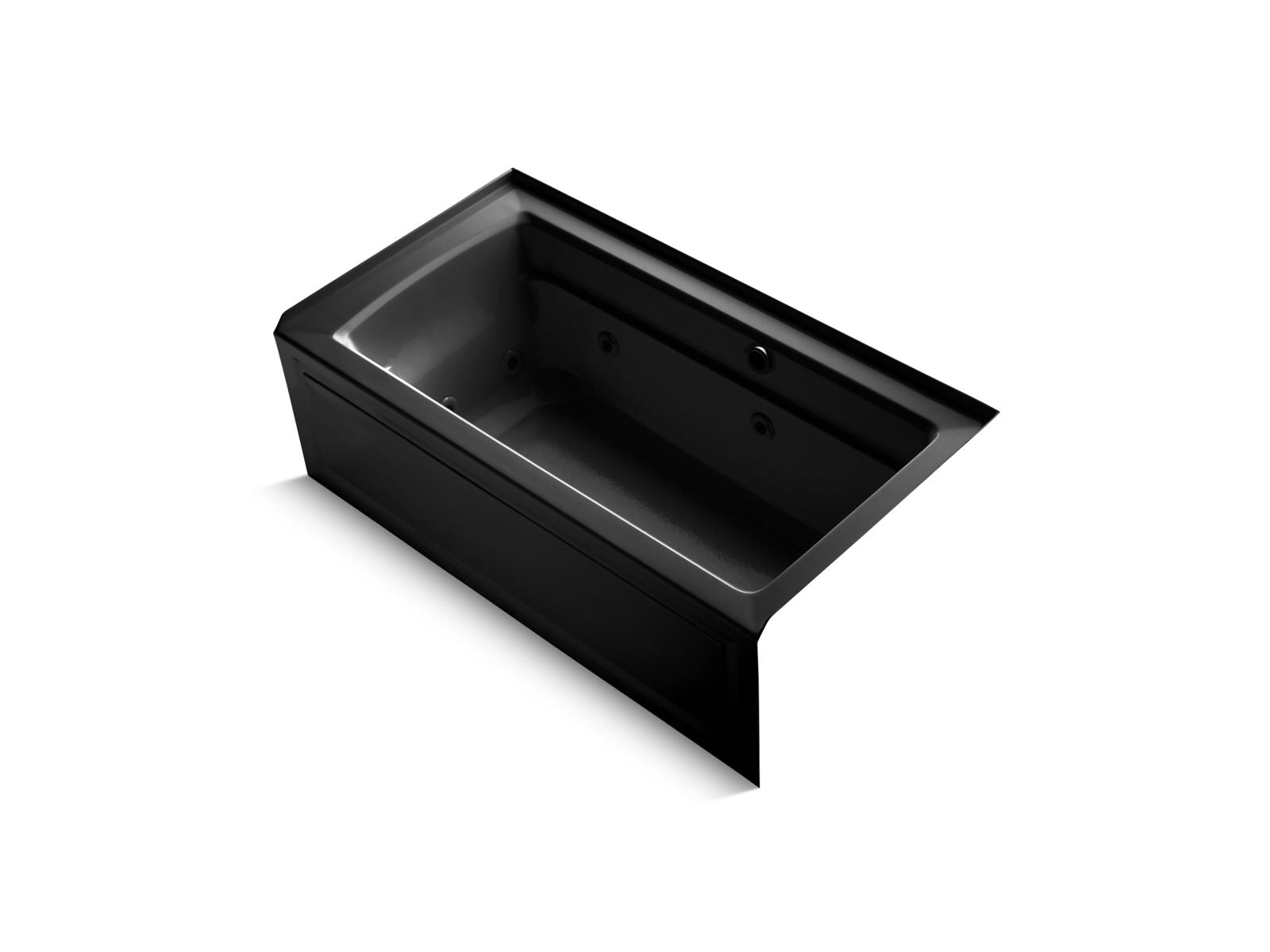 KOHLER K-1122-RAW Archer 60" x 32" alcove whirlpool bath with Bask heated surface, right drain