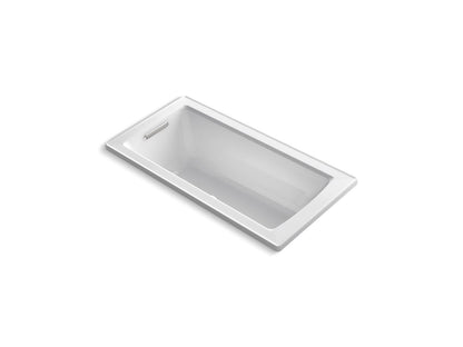 KOHLER K-1947-GHW Archer 60" x 30" drop-in Heated BubbleMassage air bath with Bask heated surface