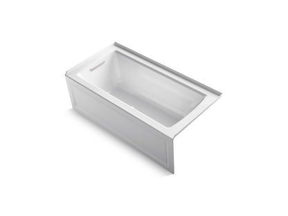 KOHLER K-1947-GHLAW Archer 60" x 30" integral apron Heated BubbleMassage air bath with Bask heated surface and left-hand drain