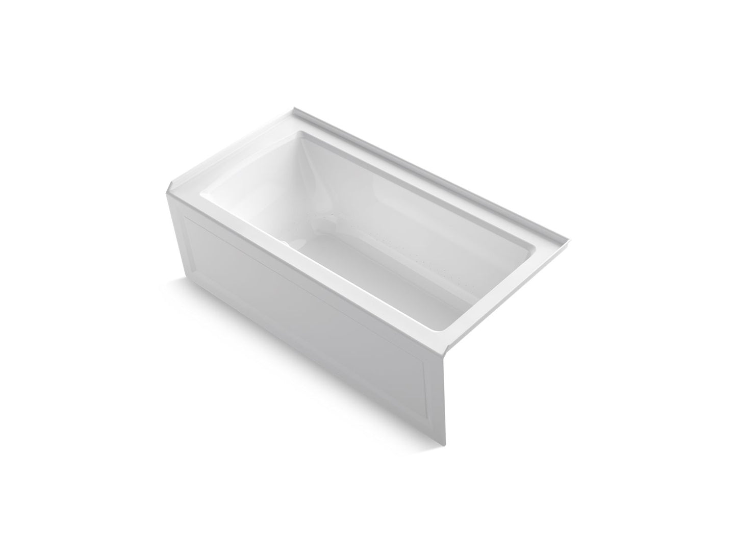 KOHLER K-1947-GHRAW Archer 60" x 30" alcove Heated BubbleMassage air bath with Bask heated surface, right drain