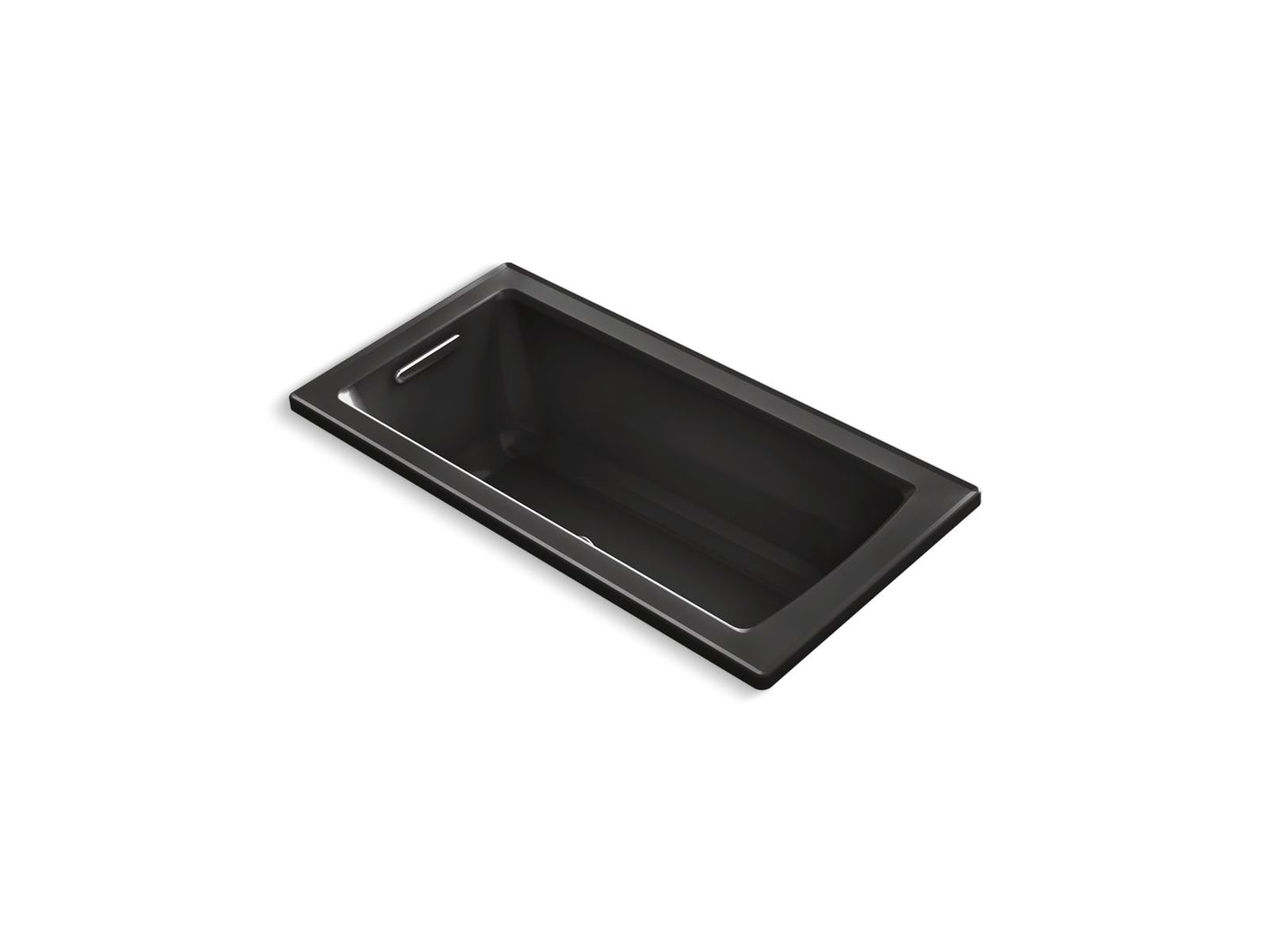 KOHLER K-1947-GHW Archer 60" x 30" drop-in Heated BubbleMassage air bath with Bask heated surface