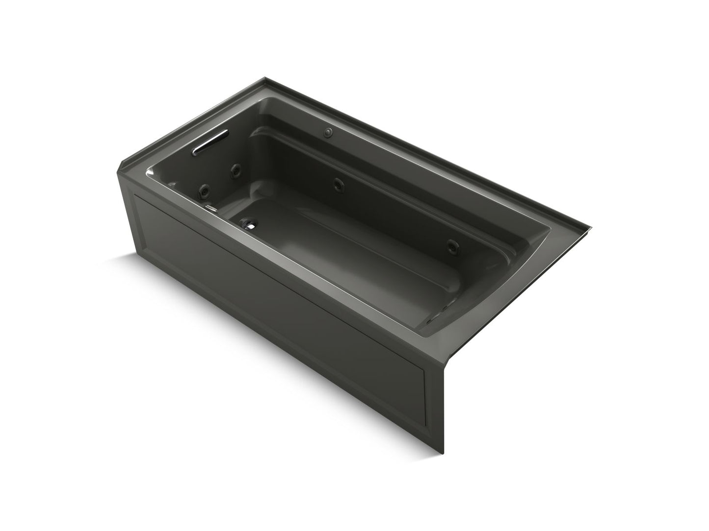 KOHLER K-1124-XGHLA Archer 72" x 36" alcove Heated BubbleMassage air bath and whirlpool, left drain