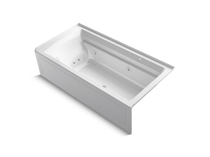 KOHLER K-1124-XGHRA Archer 72" x 36" alcove Heated BubbleMassage air bath and whirlpool, right drain